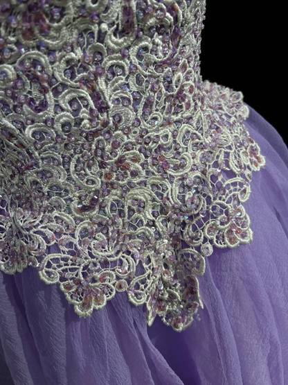 Vintage Ball Gown Sweetheart Lilac Tulle Lace Formal 8th Grade Homecoming Dresses Summer Middle School Hoco Dress 20th Birthday Outfits DH1156