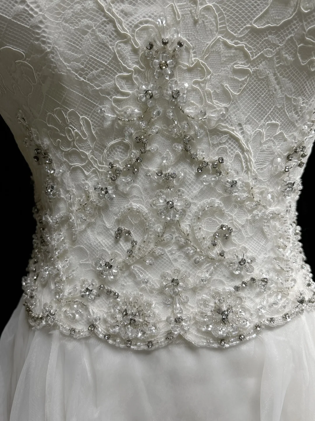 Robe de mariée unique, coupe trapèze, bretelles spaghetti, dentelle blanche, longue, style années 90, robe de mariée vintage, robes de mariée DH1259