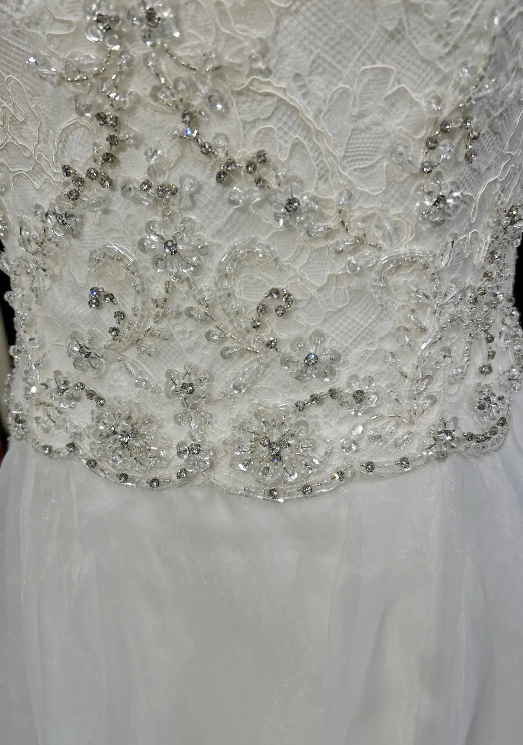 Robe de mariée unique, coupe trapèze, bretelles spaghetti, dentelle blanche, longue, style années 90, robe de mariée vintage, robes de mariée DH1259