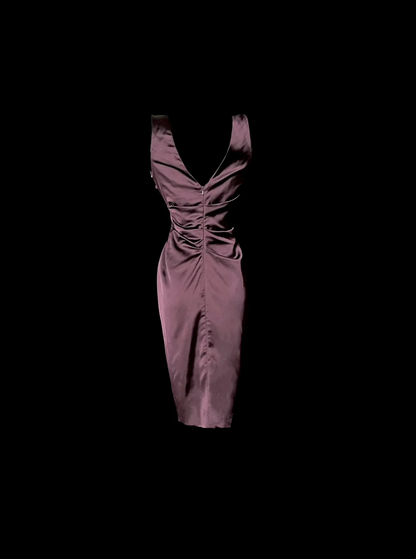 Vintage Sheath Satin Grape Formal 7th Grade Homecoming Dresses Middle School Short Prom Dress Hoco Outfits DH1331