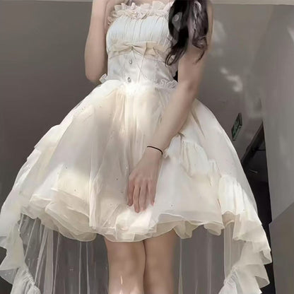 Cute Ball Gown Spaghetti Straps Tulle Short Mini Formal 8th Grade Homecoming Dresses Middle School Cocktail Dress Hoco Outfits DH1616