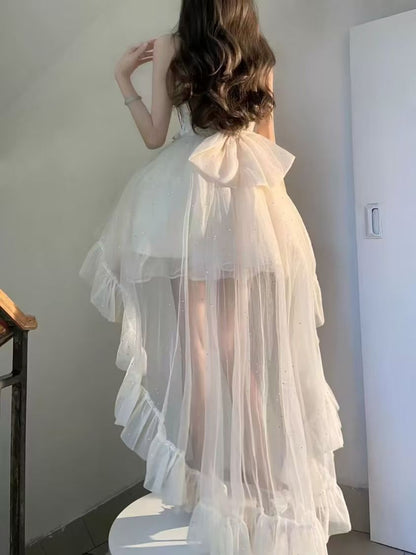 Gothic Ball Gown Spaghetti Straps Tulle Formal 8th Grade Homecoming Dresses Middle School Hoco Dress Lolita Outfits DH1625