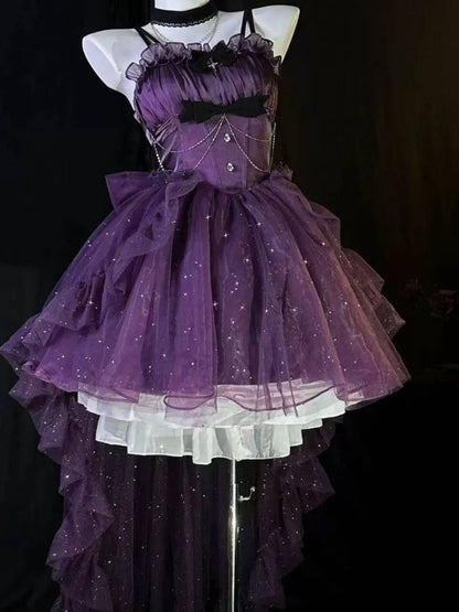 Cute French Style Ladies Fairy High Low Spaghetti Straps Tulle Gotica Formal 8th Grade Homecoming Dresses Lolita Dress Hoco Outfits Lolita Outfits DH1659