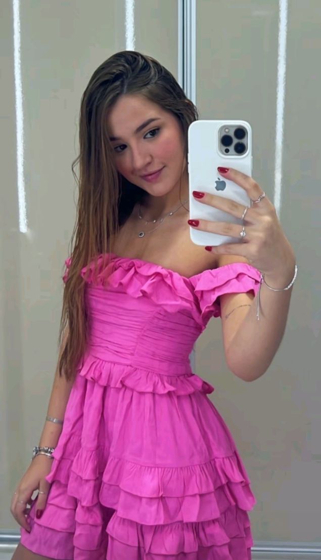 Cute A Line Off The Shoulder Ruffles Pink Short Mini Formal 8th Grade Homecoming Dresses Middle School Cocktail Dress Hoco Outfits DH1671