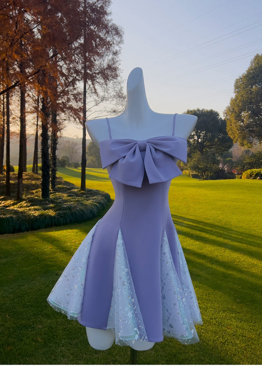 Pretty A Line Spaghetti Straps Grape Grad Dress Inspo Short Mini Formal 8th Grade Homecoming Dresses High School Hoco Court Dress Graduation Dress Hoco Outfits DH1906