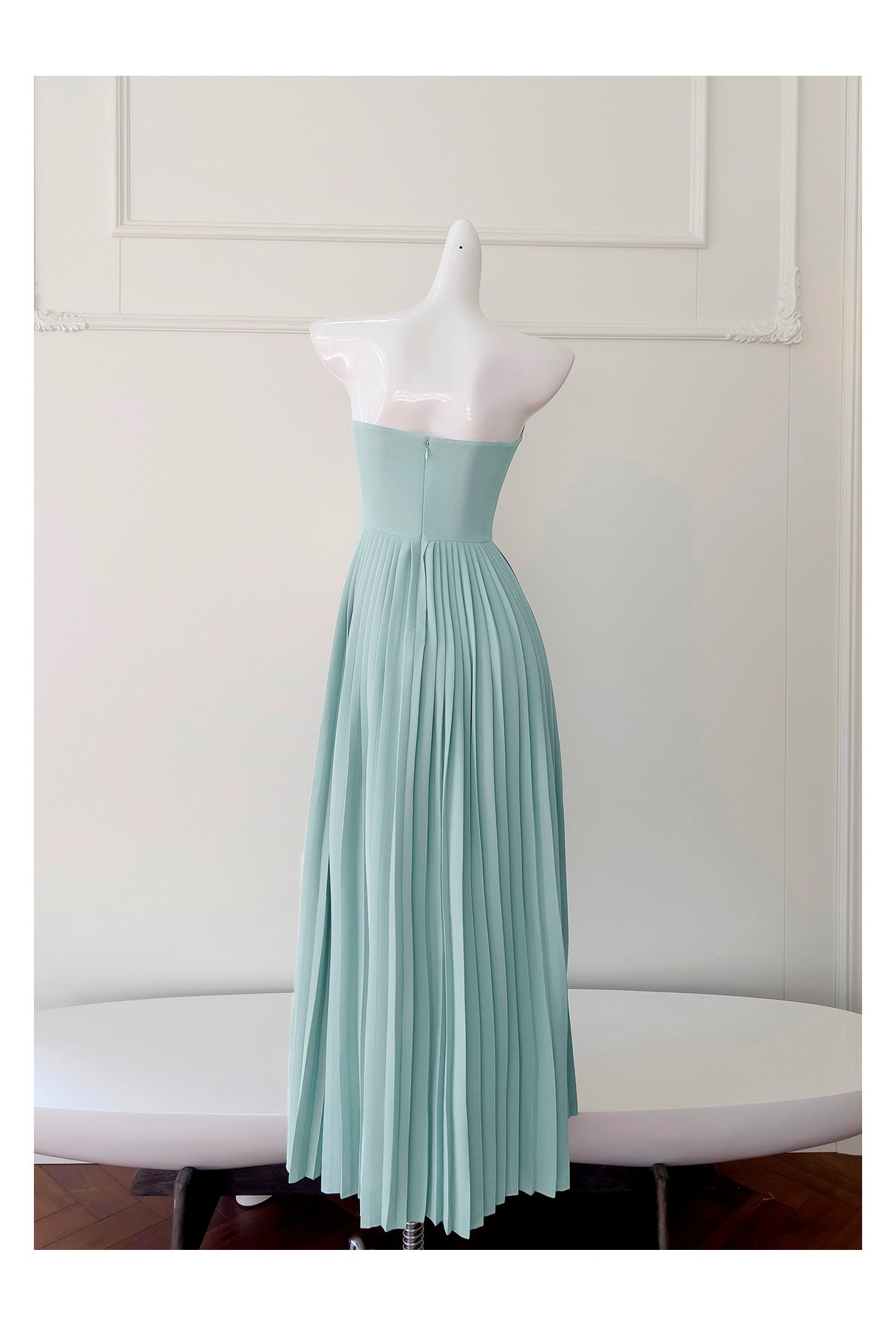Einfache A-Linie Herzausschnitt Blau Chiffon Lange Ballkleider Partykleid 20. Geburtstag Outfits Abschlusskleider DH1934