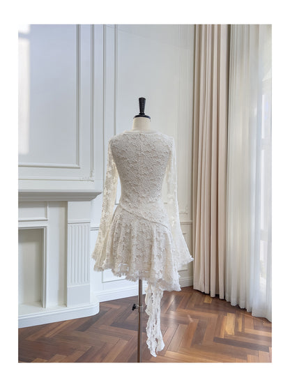 Pretty A Line V Neck Lace White Grad Dress Inspo Short Mini Formal 8th Grade Homecoming Dresses High School Hoco Court Dress Graduation Dress Cocktail Birthday Outfits DH1936