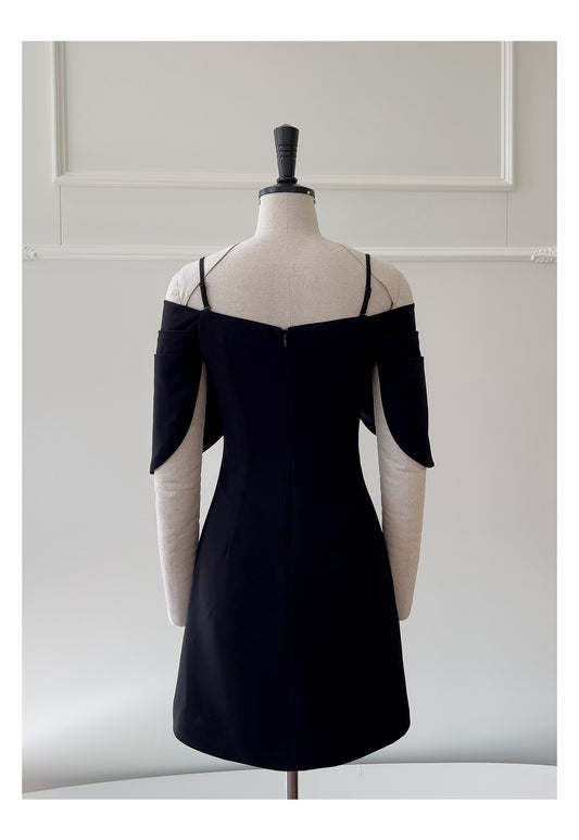 Cute A Line Spaghetti Straps Black Formal 8th Grade Homecoming Dresses Middle School Short Cocktail Gowns Graduation Dress Hoco Outfits DH1993