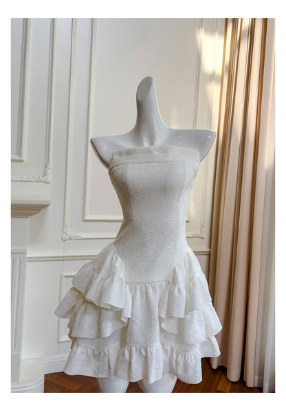 Modest A Line Spaghetti Straps White Satin Formal 8th Grade Homecoming Dresses Middle School Short Birthday Gowns Graduation Dress Hoco Outfits DH2107