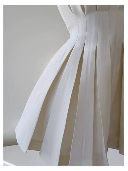 Aesthetic A Line Spaghetti Straps Satin Mini Formal Homecoming Dress Short Cocktail Outfits Graduation Dress Hoco Dress DH2204