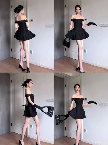 Modest A line Off The Shoulder Red Short Formal Homecoming Dress Short 20th Birthday Outfits Graduation Dress Cocktail Dresses DH2483