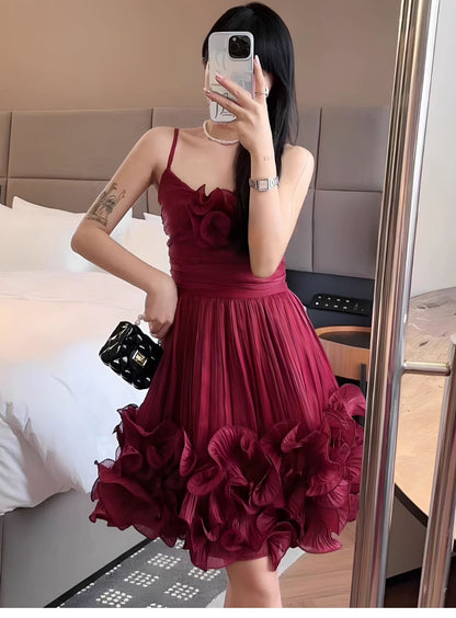 Modest Ball Gown Spaghetti Straps Dusty Blue Formal Homecoming Dresses Short 16th Birthday Outfits Graduation Dress Mini Hoco Dresses DH2531