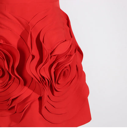 Cute A Line Strapless Red Satin Formal Homecoming Dresses 18th Birthday Outfits Graduation Dress Short Mini Hoco Dresses DH2535