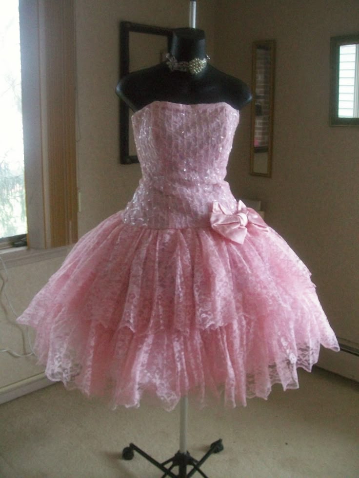 Princess Ball Gown Strapless Lace Pink Formal Homecoming Dresses 8th Grad Dance Graduation Dress Short Hoco Dresses DH2614