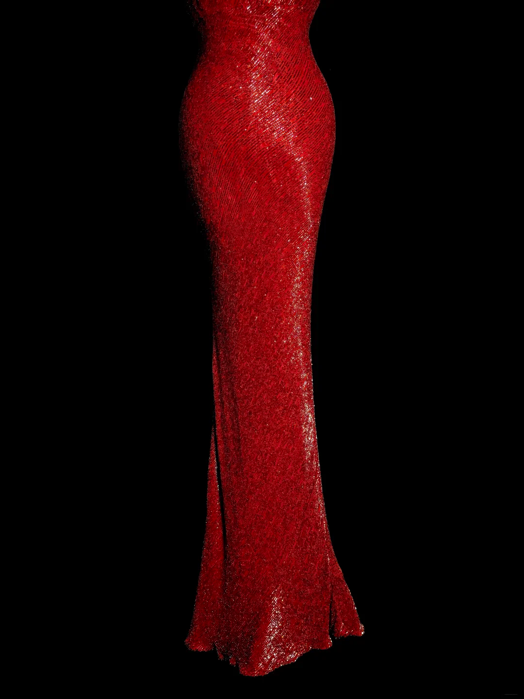 Robe de bal longue style sirène vintage à bretelles spaghetti et paillettes rouges, tenue de soirée pour 18e anniversaire, robe de remise de diplôme, DH2645
