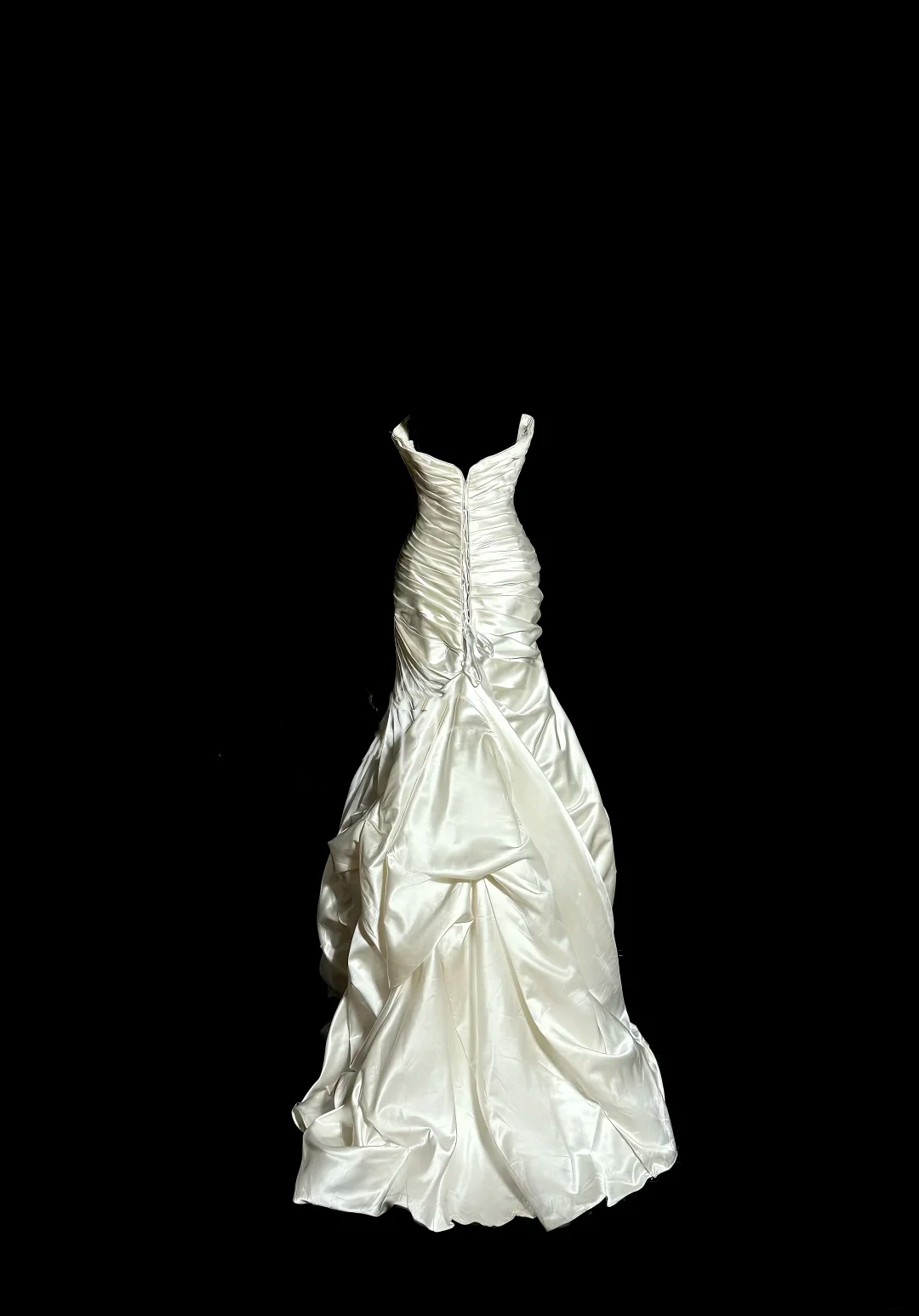 Retro Brautkleid Meerjungfrau Schatz Elfenbein Satin Langes Hochzeitskleid Retro Brautkleider Bescheidene Brautkleider DH2645