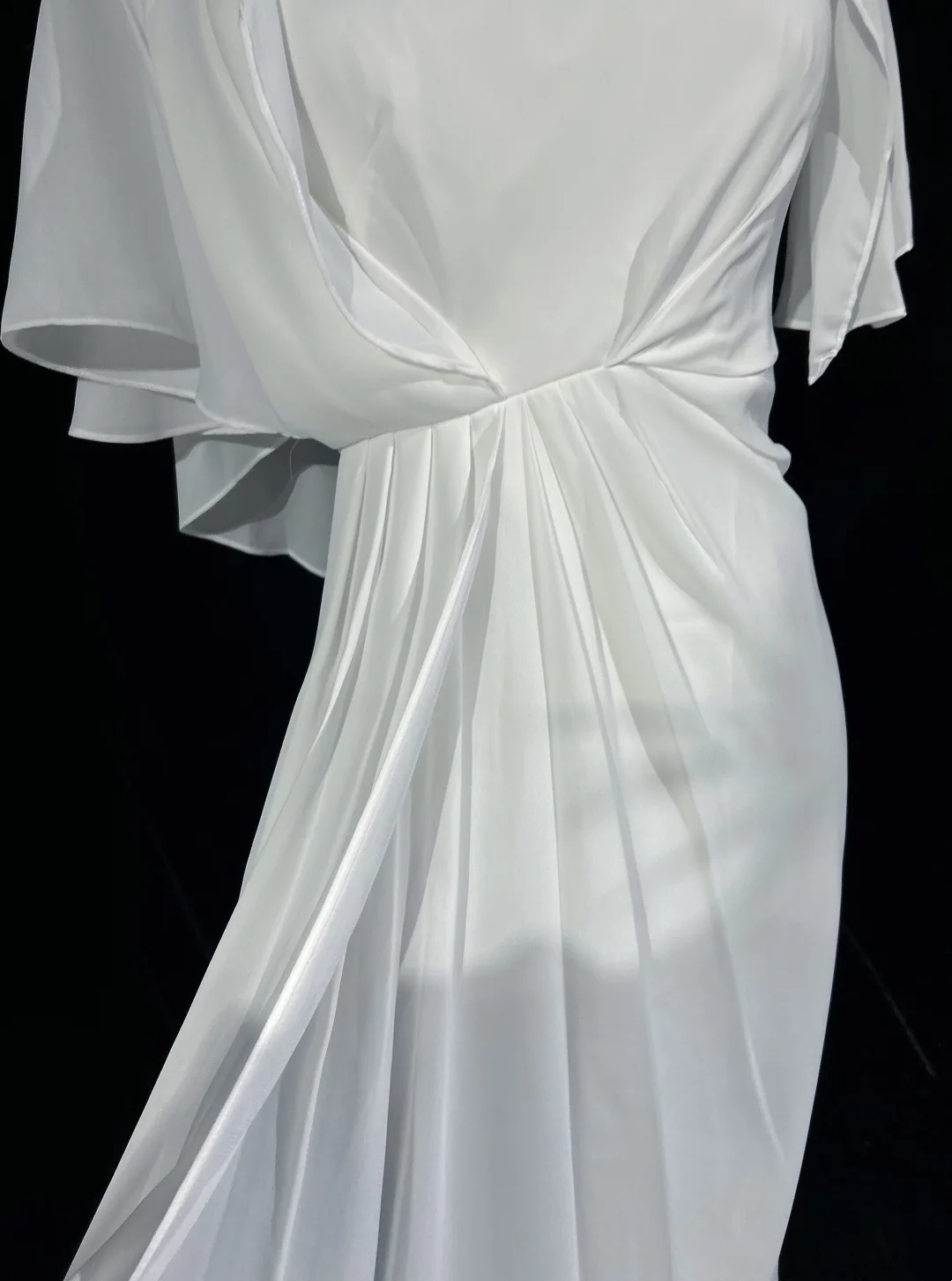 Robe de mariée vintage sirène col carré mousseline blanche longue robe de mariée robes de mariée rétro robes de mariée modestes DH2674