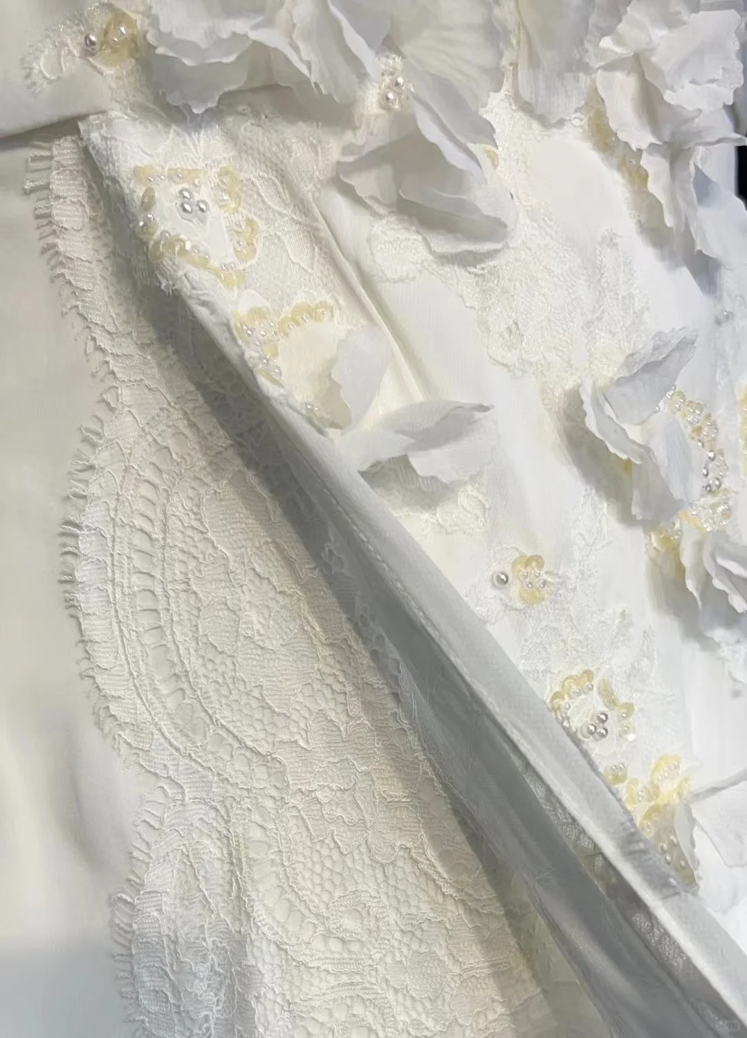 Robe de mariée vintage sirène asymétrique en mousseline de soie blanche, longue robe de mariée rétro, robes de mariée modestes DH2676