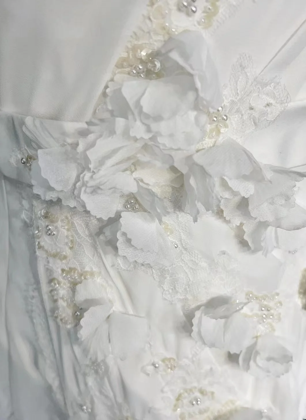 Robe de mariée vintage sirène asymétrique en mousseline de soie blanche, longue robe de mariée rétro, robes de mariée modestes DH2676