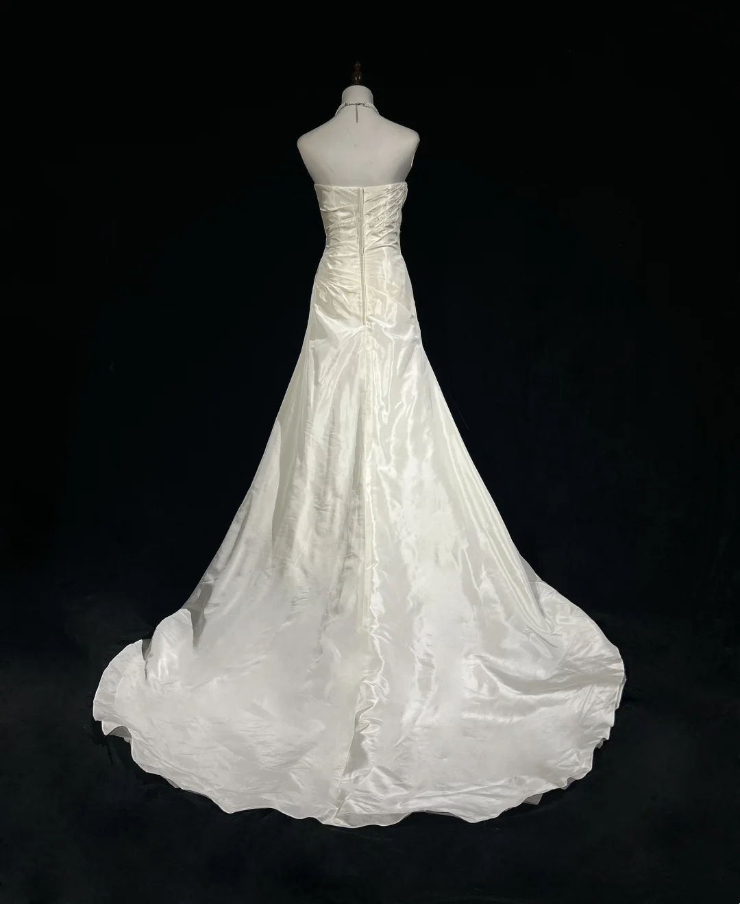 Robe de mariée vintage, robe de bal, bustier, satin ivoire, longue, style rétro, robes de mariée modestes, DH2680