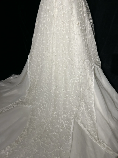 Robe de mariée vintage, robe de bal, bretelles spaghetti, dentelle, ivoire, longue, robes de mariée rétro, robes de mariée modestes, DH2681