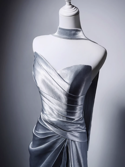 Süßes Ballkleid Spaghettiträger Silbergrau Mini Kurzes Formales Homecoming-Kleid Party Kurzes Ballkleid Hoco Kleider DH2684