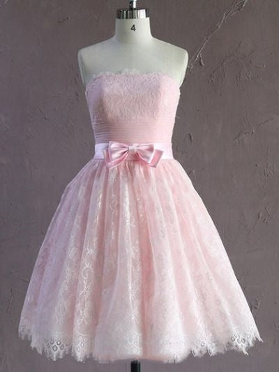 Jolie robe de bal bustier en tulle rose, tenue de soirée formelle pour la 8e année, tenue d'été Hoco pour le collège, tenue de remise des diplômes pour la 6e année, DH299