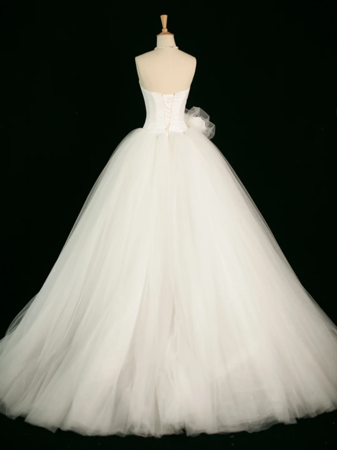 Elegantes Brautkleid Ballkleid Trägerlos Tüll Weiß Sommer Lange Brautkleider Brautkleid Brautkleider DH390