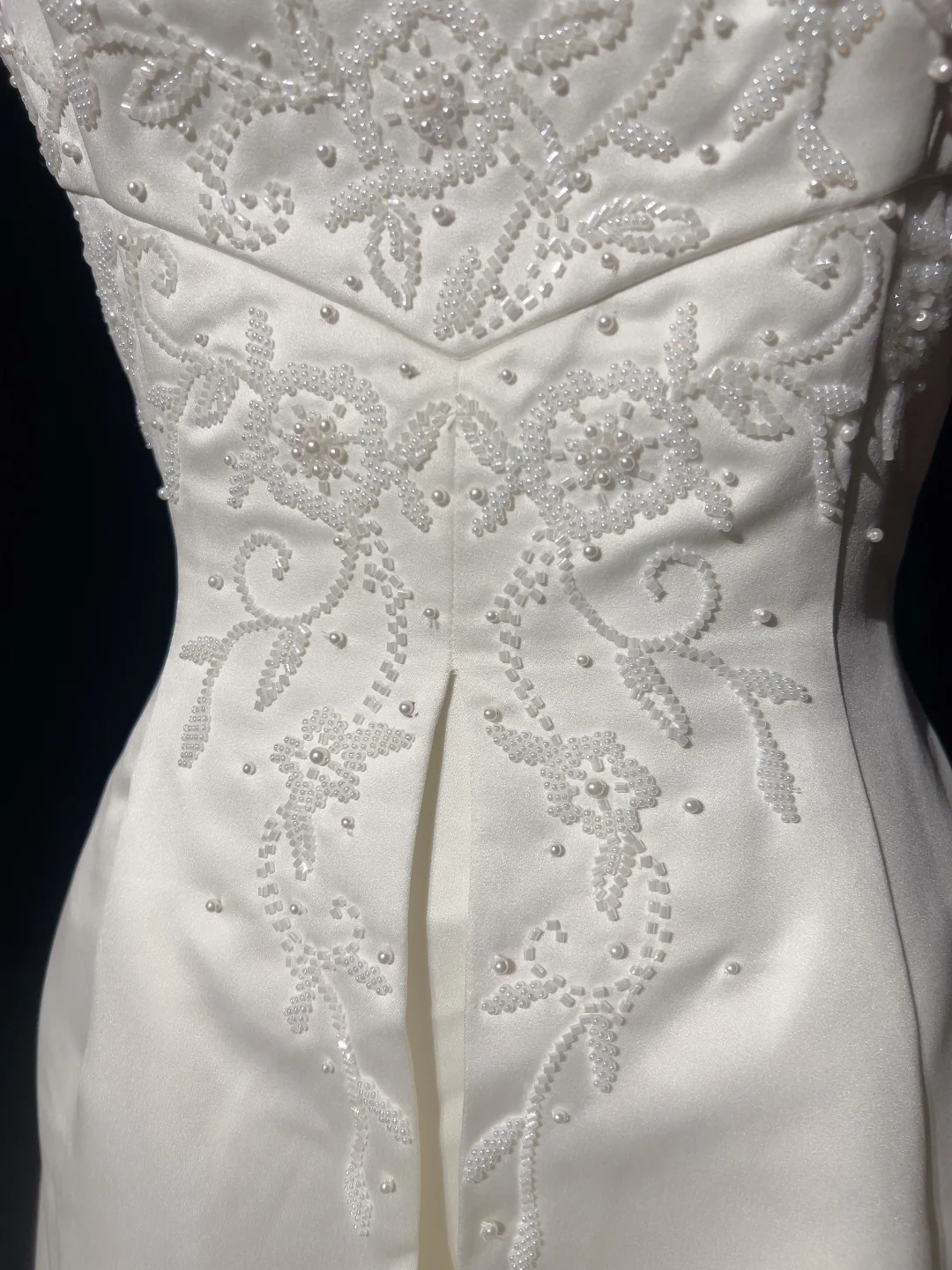 Retro Wedding Dress 1950s 1940s Ball Gown Strapless Satin Lace White Long Wedding Dresses Bridal Gowns Brides Gown DH550