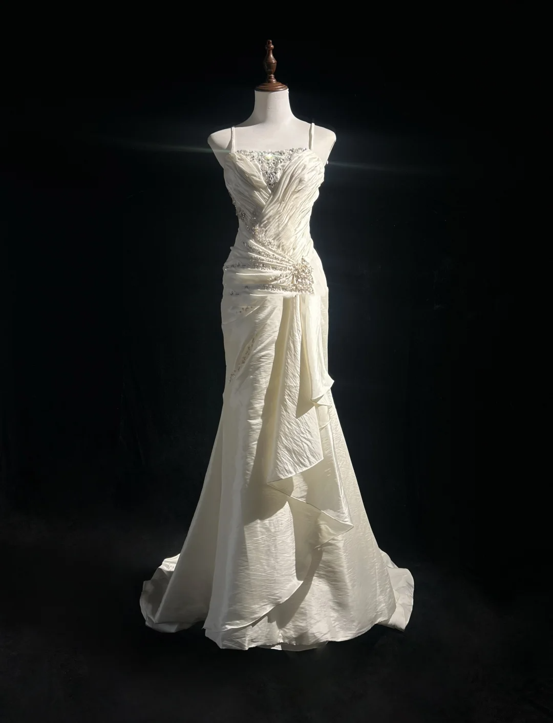 Retro-Brautkleid 1950er 1940er Meerjungfrau Spaghettiträger Lange Brautkleider Brautkleider Brautkleid DH556
