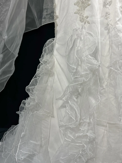 Retro-Brautkleid 1950er 1940er Meerjungfrau Spaghettiträger Tüll Lange Brautkleider Brautkleider Elegantes Brautkleid DH561