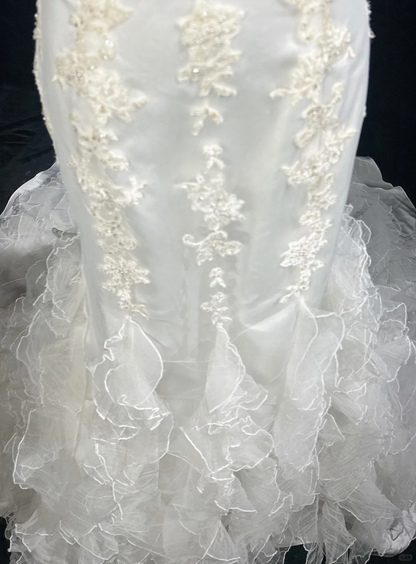 Retro-Brautkleid 1950er 1940er Meerjungfrau Spaghettiträger Tüll Lange Brautkleider Brautkleider Elegantes Brautkleid DH561