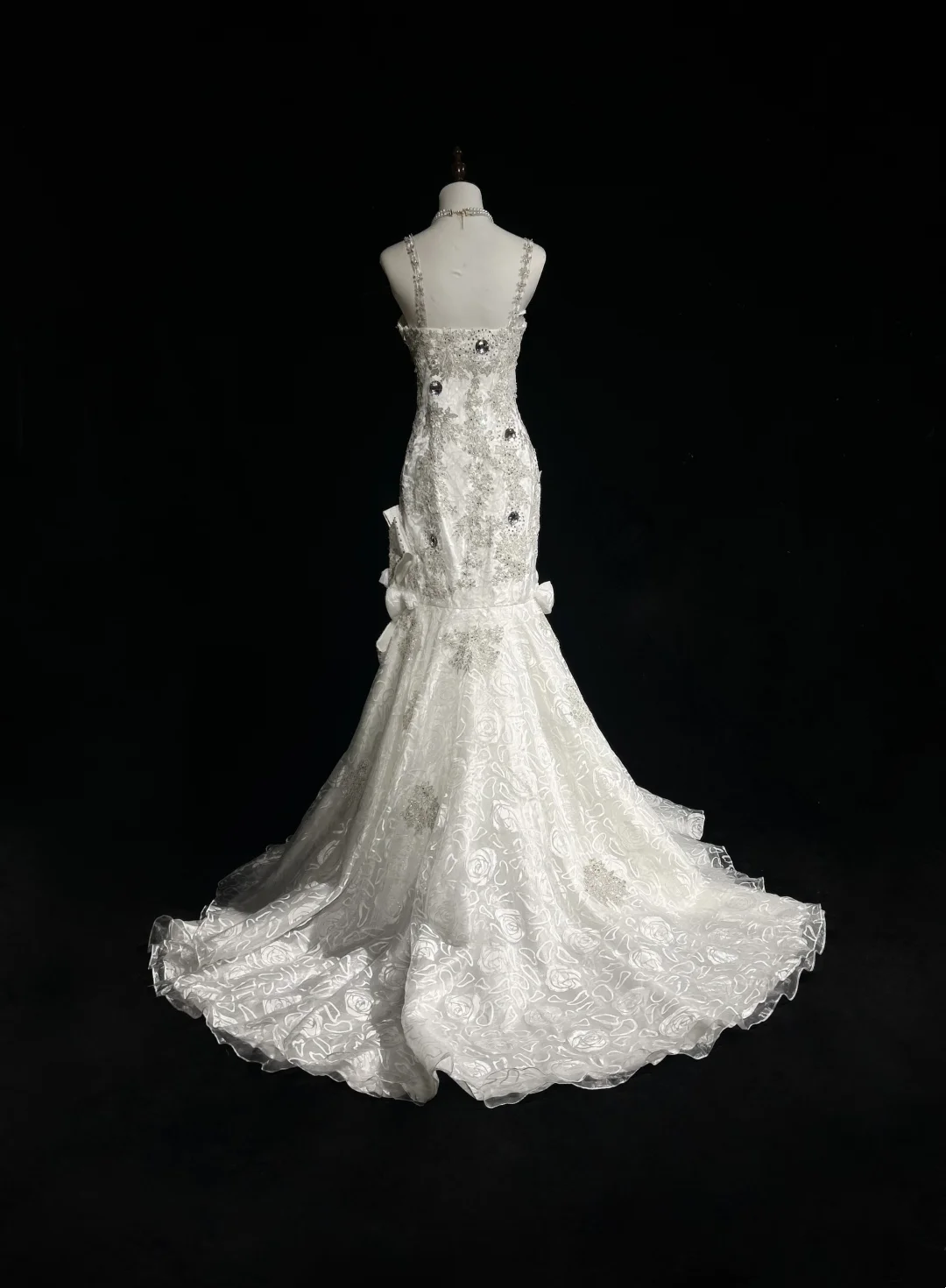 Retro-Brautkleid 1950er 1940er Meerjungfrau Spaghettiträger Tüll Lange Brautkleider Brautkleider Elegantes Brautkleid DH566