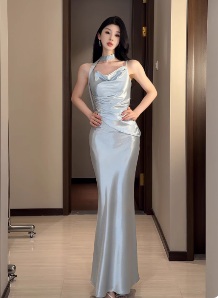 Süßes Ballkleid Spaghettiträger Silbergrau Mini Kurzes Formales Homecoming-Kleid Party Kurzes Ballkleid Hoco Kleider DH2684