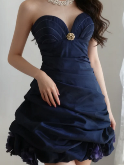 Süßes Ballkleid Spaghettiträger Silbergrau Mini Kurzes Formales Homecoming-Kleid Party Kurzes Ballkleid Hoco Kleider DH2684