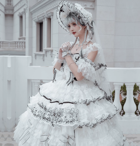 Cute Straps Ball Gown Short Prom Dresses Tulle White Birthday Dresses Lace Sweet Lolita Dresses DP04378