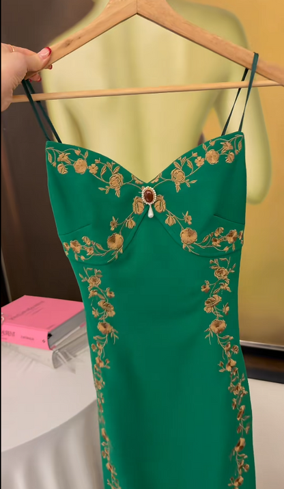 Vintage Black Sheath Long Evening Dresses Applique Chiffon Spaghetti Straps Prom Dresses Sleeveless Party Dresses DP04524