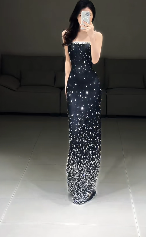 Robe de bal courte à bretelles spaghetti, gris argenté, robe de soirée courte, robe de bal Hoco DH2684
