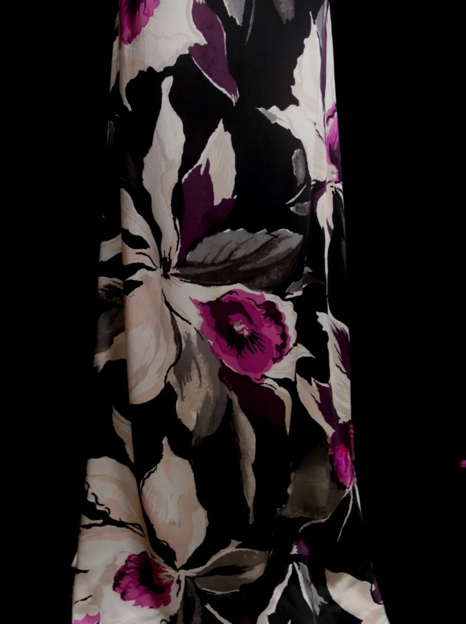 Chic Black Long Prom Dress Chiffon Halter Floral Party Dress Sheath Sleeveless Evening Dress  DP04873