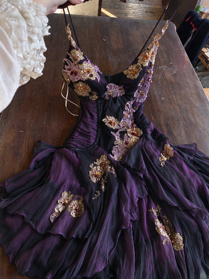 Chic Orange Short Prom Dresses  Beaded Chiffon Sheath Evening Dress Spaghetti Straps Birthday Dress DP04913