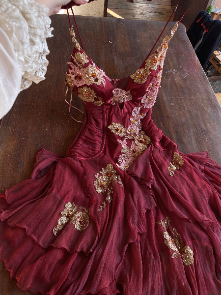 Chic Orange Short Prom Dresses  Beaded Chiffon Sheath Evening Dress Spaghetti Straps Birthday Dress DP04913