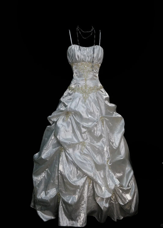 Süßes Ballkleid Spaghettiträger Silbergrau Mini Kurzes Formales Homecoming-Kleid Party Kurzes Ballkleid Hoco Kleider DH2684
