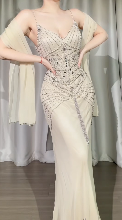 Robe de bal courte à bretelles spaghetti, gris argenté, robe de soirée courte, robe de bal Hoco DH2684