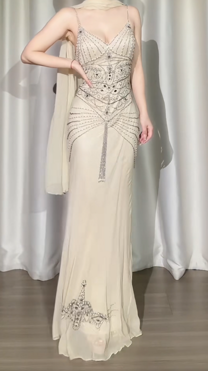 Robe de bal courte à bretelles spaghetti, gris argenté, robe de soirée courte, robe de bal Hoco DH2684