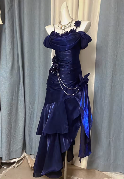 Robe de bal courte à bretelles spaghetti, gris argenté, robe de soirée courte, robe de bal Hoco DH2684