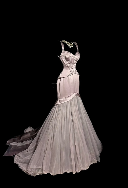 Robe de bal courte à bretelles spaghetti, gris argenté, robe de soirée courte, robe de bal Hoco DH2684