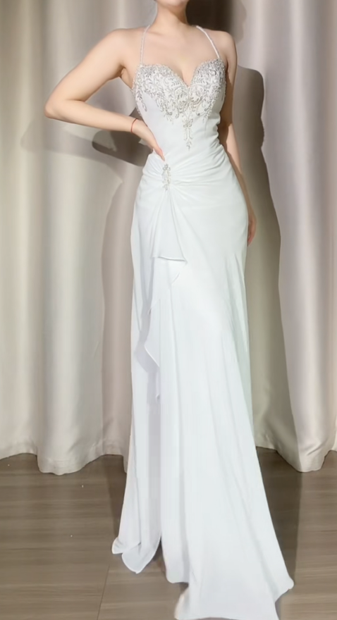 Süßes Ballkleid Spaghettiträger Silbergrau Mini Kurzes Formales Homecoming-Kleid Party Kurzes Ballkleid Hoco Kleider DH2684