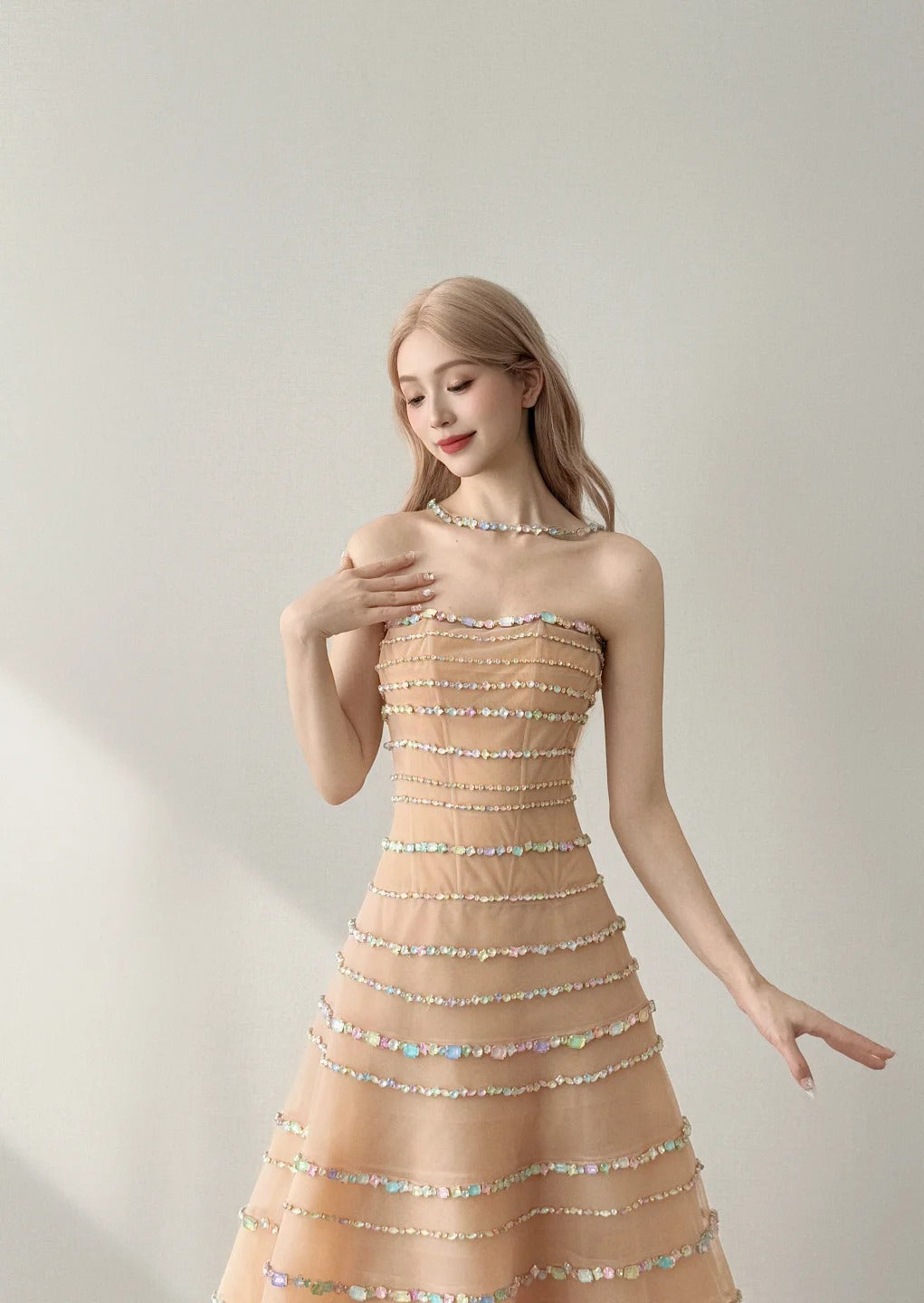 Robe de bal courte à bretelles spaghetti, gris argenté, robe de soirée courte, robe de bal Hoco DH2684