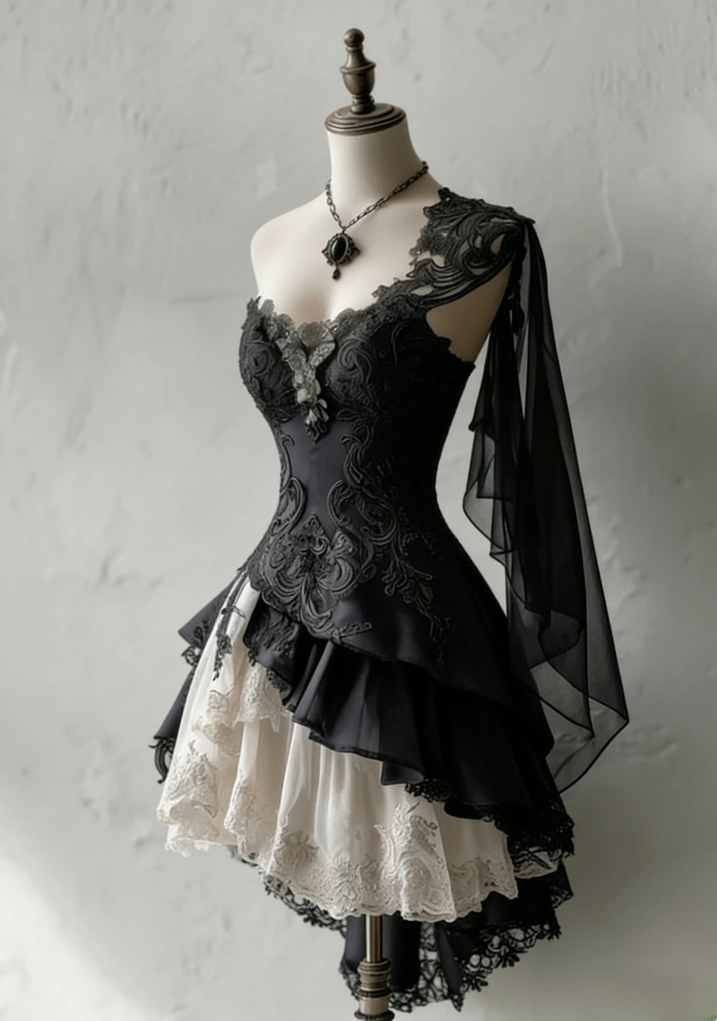 Cute Black Prom Dress One-shoulder A-Line Party Dress Tulle Appliques Short Birthday Dress DP05122