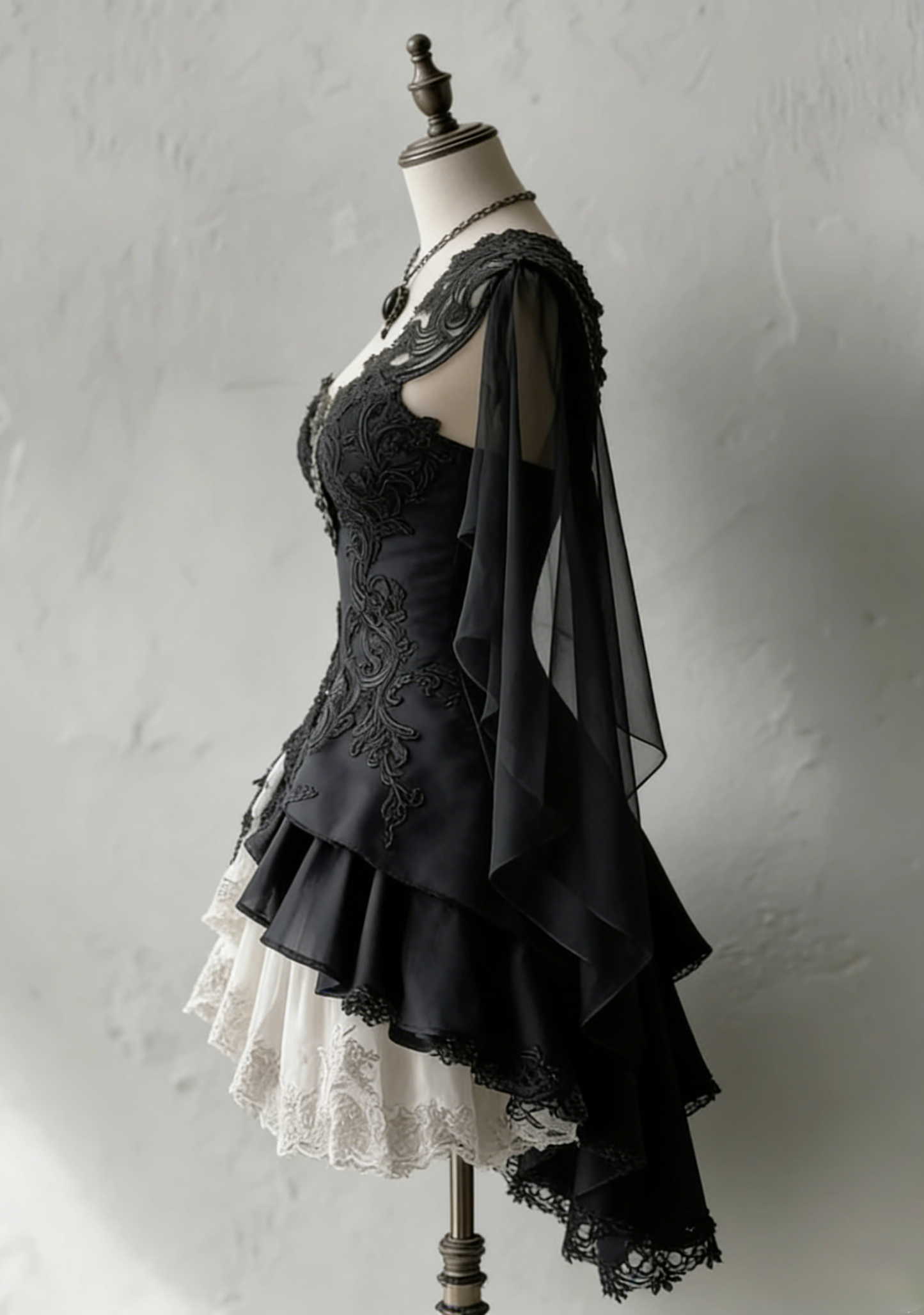 Cute Black Prom Dress One-shoulder A-Line Party Dress Tulle Appliques Short Birthday Dress DP05122